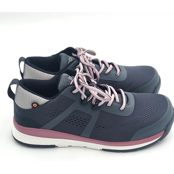 Bogs Shoes - BOGS Safety Toe Shoes Womens 9.5 Gray/Pink Composite Work Sneakers ASTM NEW